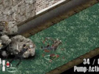 Shooting some bad guys at the sewers