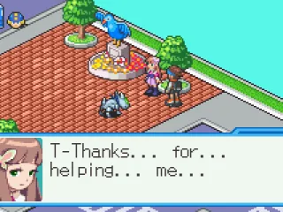 The shy girl thanks Lan for saving her