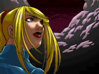 Samus studies her surroundings...