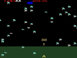 Millipede: you can only move around in the green part.