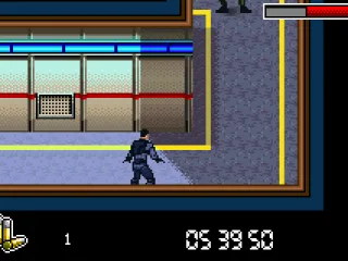 Move through the corridors as you try to make it through the level