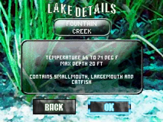 Each lake has information about it