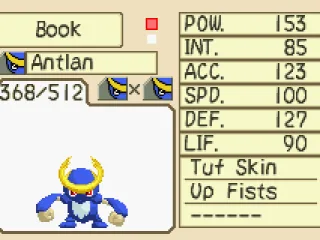 The stats of the monster regenerated using