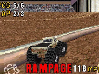 The game displays rampage when you hit a huge number of obstacles in a short time.