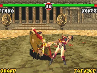 Taking advantage of a superb opportunity, Nitara could connect her Unicorn Kick move in Sareena.