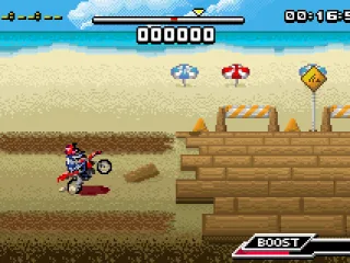 Doing a wheelie on the beach track.