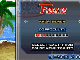 Track selection in the Free Ride mode