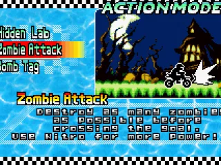 Action mode has some wacky courses.