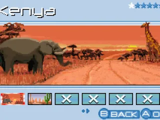 Track selection screen