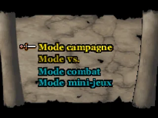 Main menu (French version).