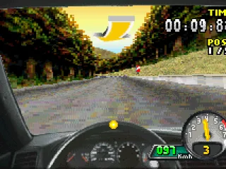 Driving down the straight