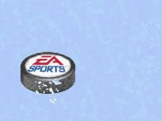 Game intro, featuring a speeding puck with the EA logo on it.