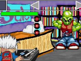 Against the first boss.