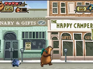 Avoid the blue creature