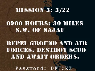 Level intro with password