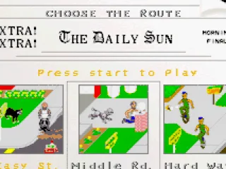 Paperboy: select what difficulty level you want.