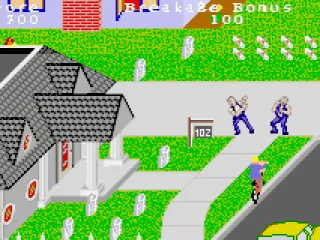 Paperboy: these two guys are either fighting or dancing.