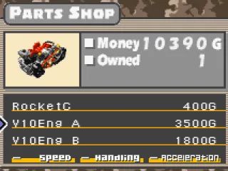 A nice top-of-the-line engine is always helpful... but you won't find one until you've made it through much of the game