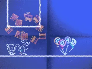 When Pinky eats the green cheese, he'll be super strong and can break through barriers