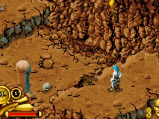 Exploring the caves.