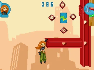 Climbed in a iron platform using only one hand: now, Kim is about to collect some helpful items...