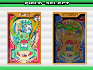 Selecting a playfield.