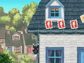 Climbing the pipe as Jess...