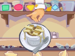 Garnishing a finished dish