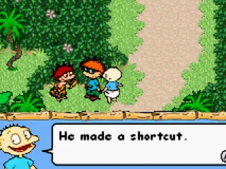 The gorilla removed the trees from the path.