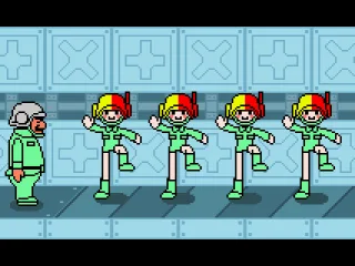 This marching game is tough - you must time your marching according to the instructor