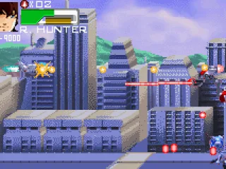 Enemies attacking from the ground and the air.