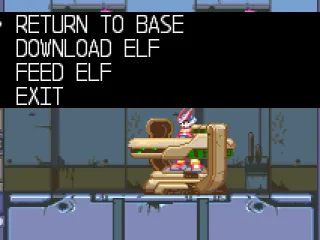 Transporters move between levels, and also are the place to manage Cyber Elves