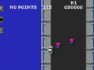 Spy Hunter - crossing a bridge.