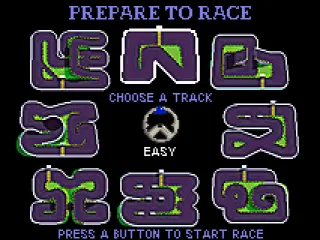 Super Sprint - selecting a track.