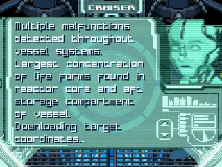 Jenosa's computer assistant, Magellan, provides advice