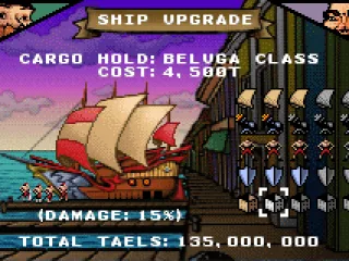 Upgrade your ship at the Shipyard