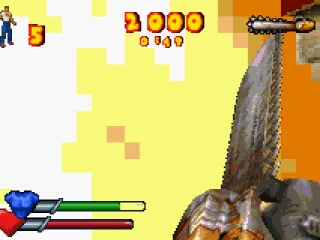 Don't try to chainsaw explosive enemies.