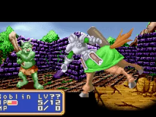 Ken attacking a Goblin - Knights are very usefull because they are good at close-combat but also can perform ranged attacks.