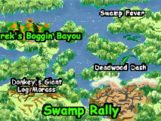 Each area has different tracks for you to race on