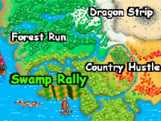 There are four areas to race in taken from the movie