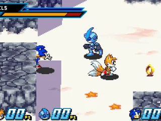 As you advance through the game, you can customize Emerl's moves and colors.