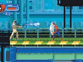 Spider-Man uses his web shield ability