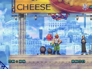 Spider-Man is ready to drop down and rescue that hostage