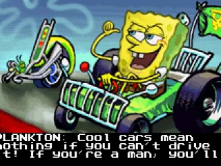 Plankton challenges SpongeBob to a race