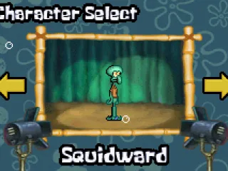 Four characters from the show are selectable