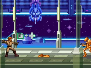 On the start, some tips (like how to make a force pull to throw a robot arm into another robot) appear occasionally