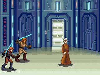 Taking Palpatine to safety.