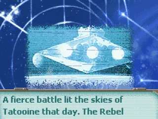 Introduction frame  the Imperial Star Destroyer begins the pursuit for Rebel Forces.