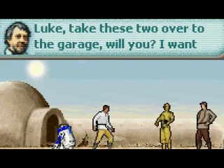 Now, Luke are receiving an order from his uncle Owen Lars.