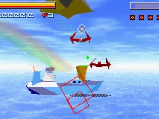 The first stage is set on an idyllic water planet